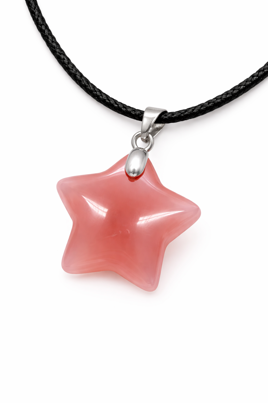 Cherry Quartz Star Pendant