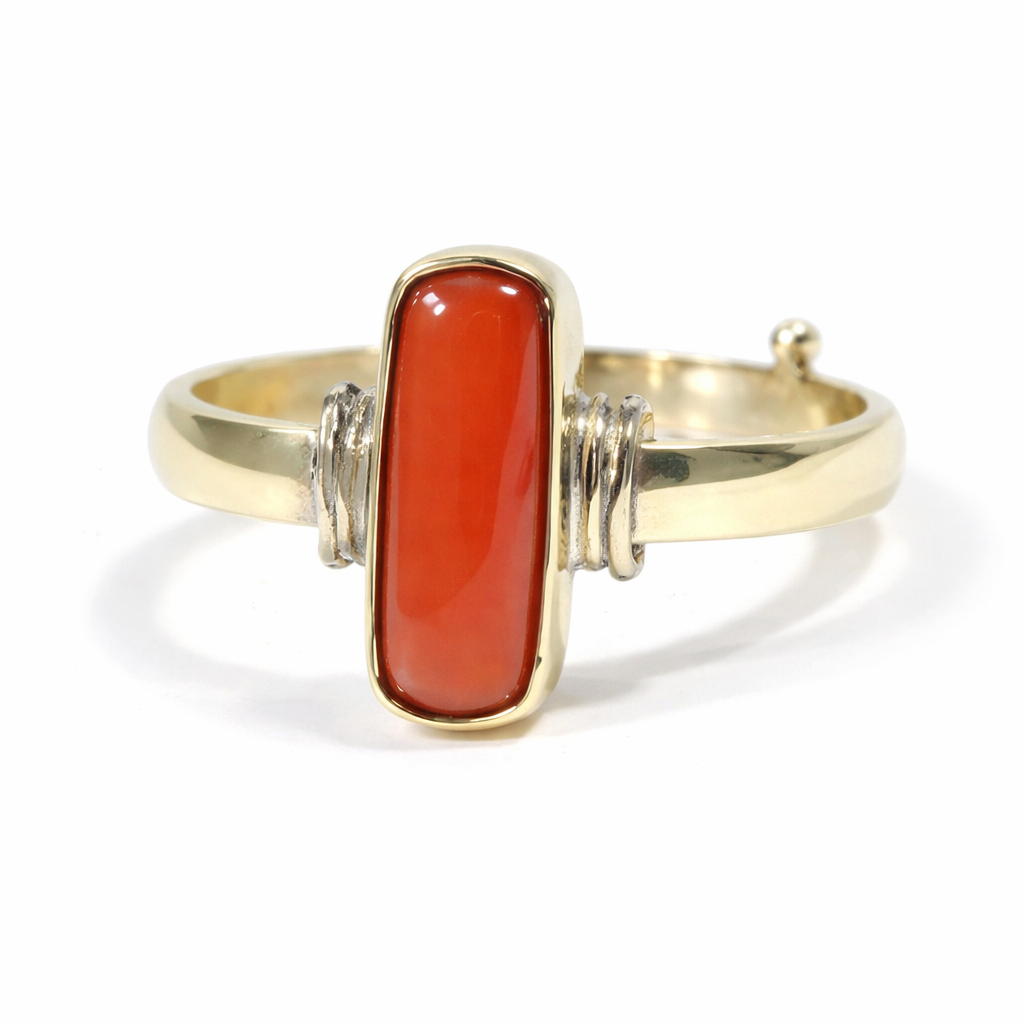 Natural Coral (Moonga) Ring