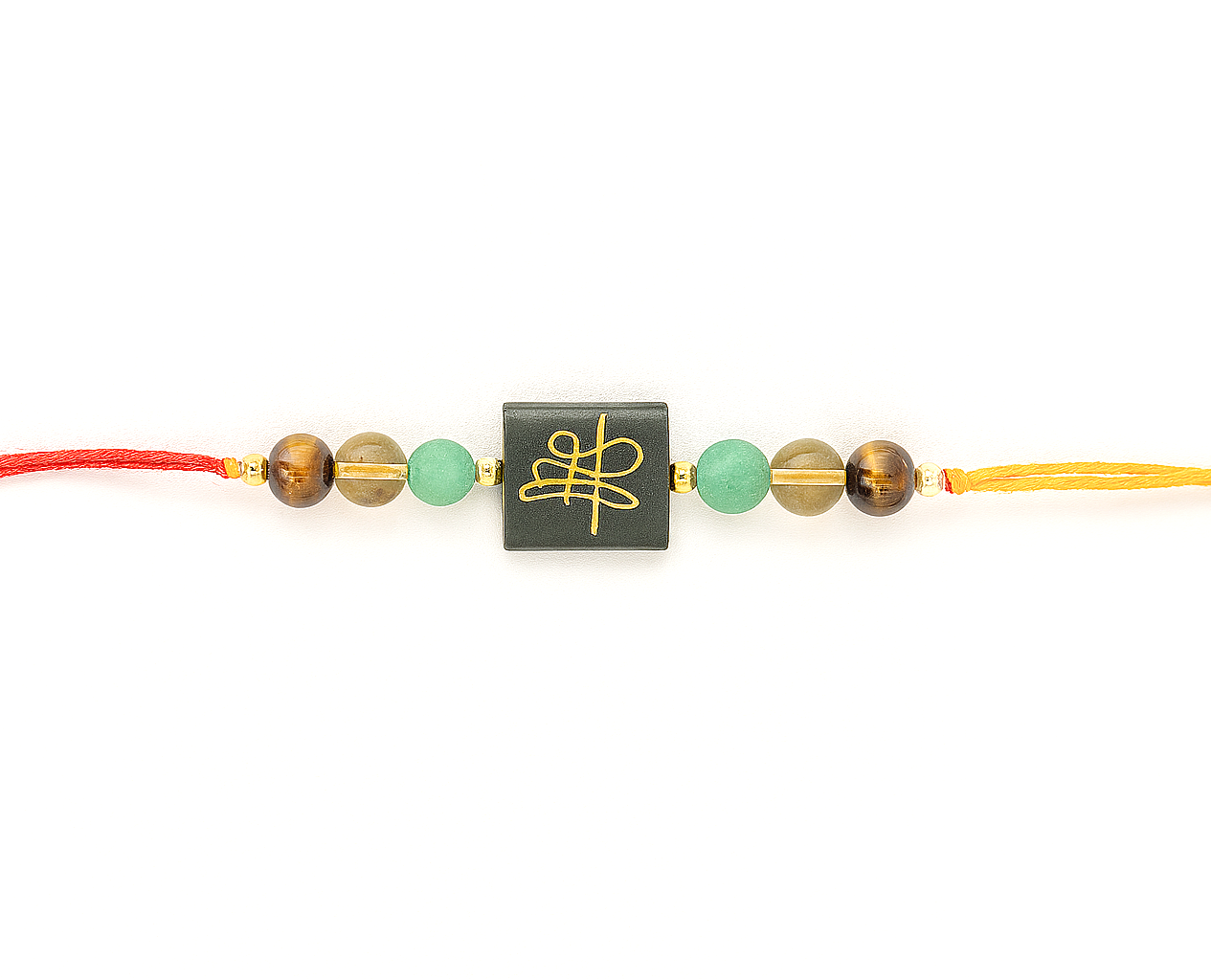 Natural Pyrite Zibu Crystal Rakhi