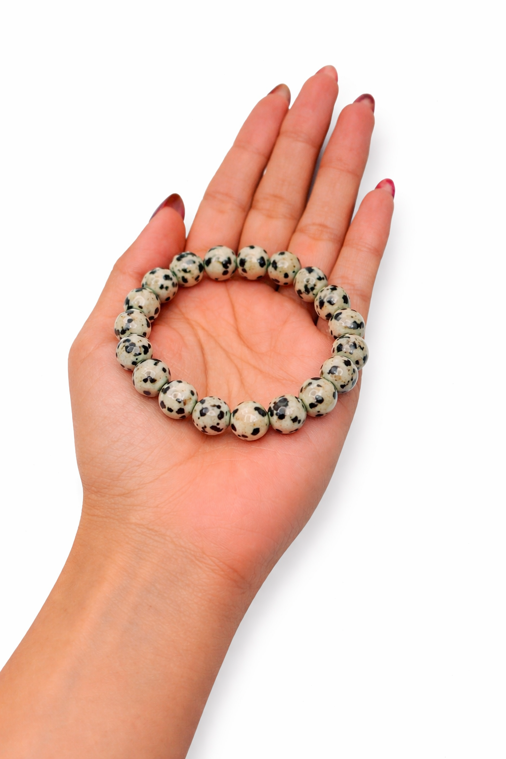 Dalmatian Jasper Bracelet 10 mm