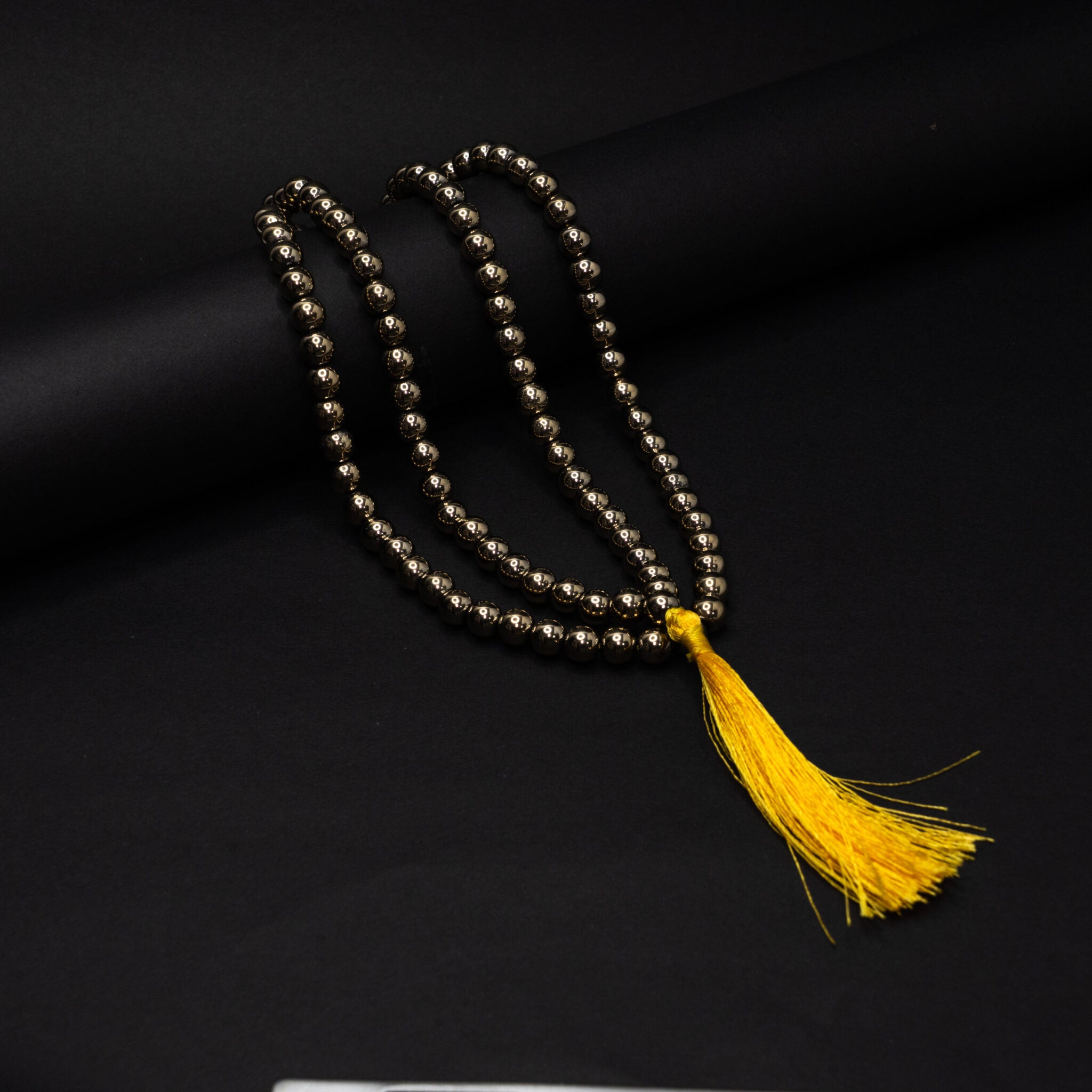 Natural Pyrite Jap Mala
