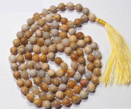Fossilized Coral Jaap Mala 8 mm