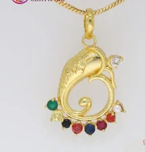 Navratan Ganesh Pendant