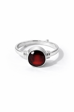 Hessonite (5+ratti) Ring Silver Band