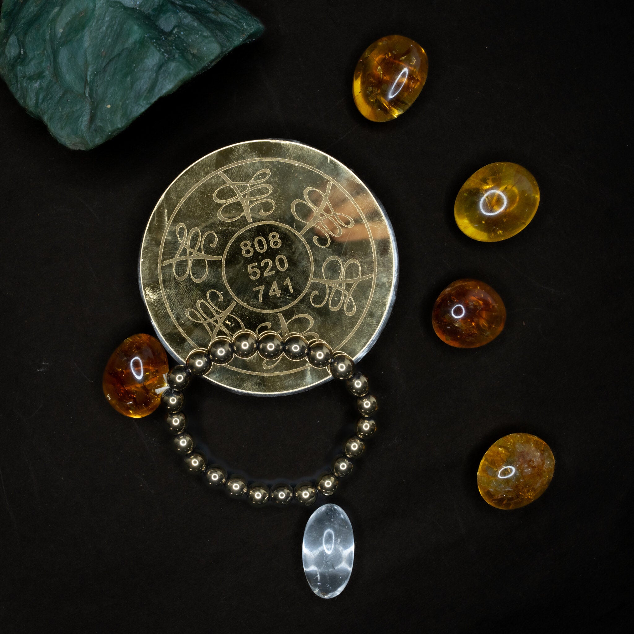 Gold Mirror Selenite Plate