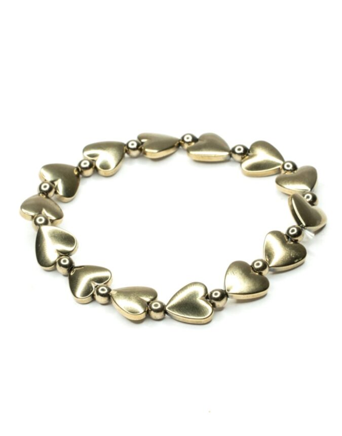 Golden Pyrite Heart Bracelet