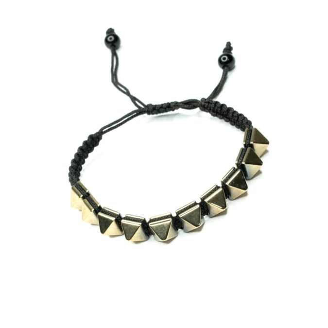 Golden Pyrite Pyramid Bracelet