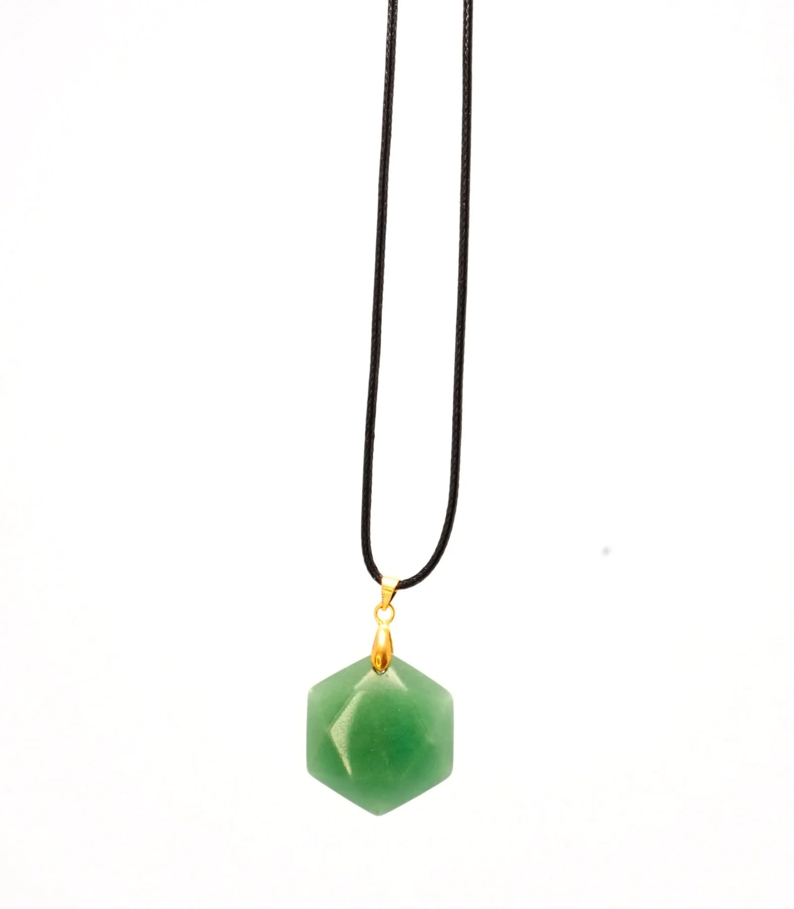 Green Aventurine  Hexagon Pendant