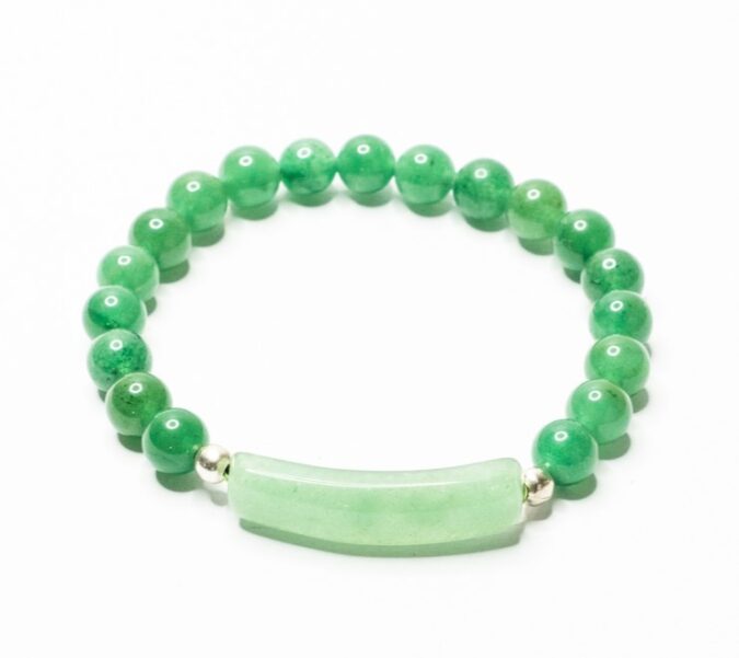 Green Aventurine Energy Curve Bracelet