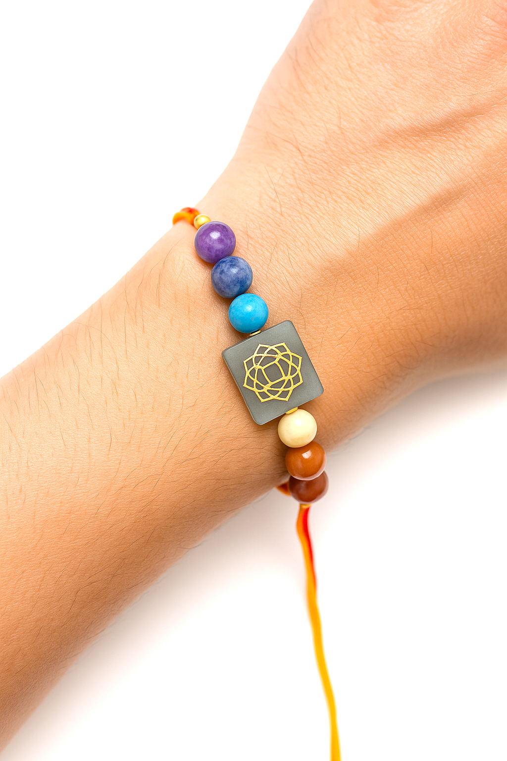 Natural Money Magnet Crystal Rakhi
