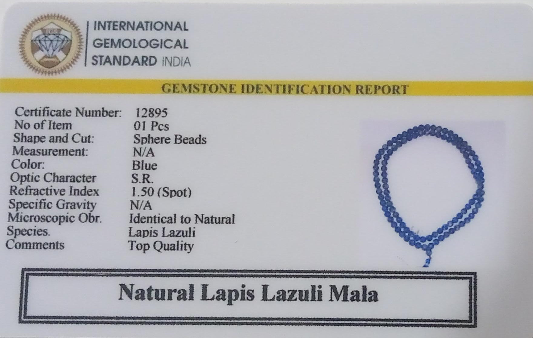Lapis Lazuli Mala 8 mm