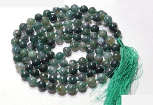 Moss Agate Mala