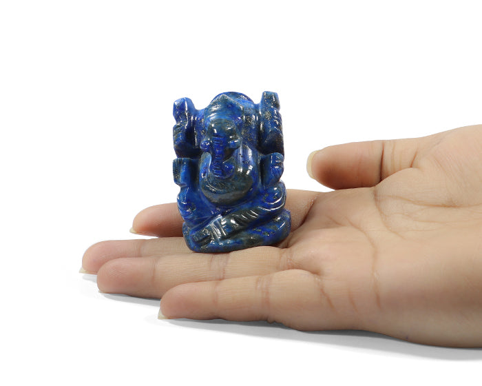 Natural Lapis Lazuli Ganesh Ji Statue