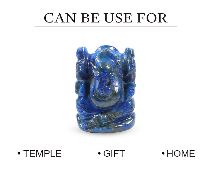 Natural Lapis Lazuli Ganesh Ji Statue