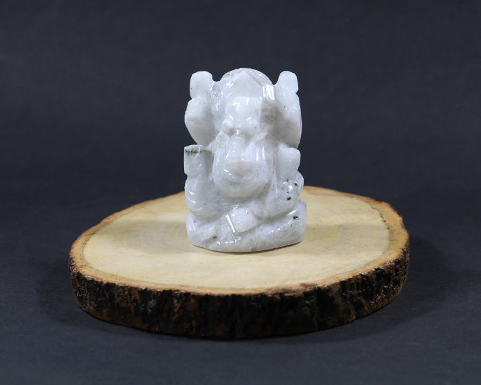 Natural MoonStone Ganesh Ji Statue