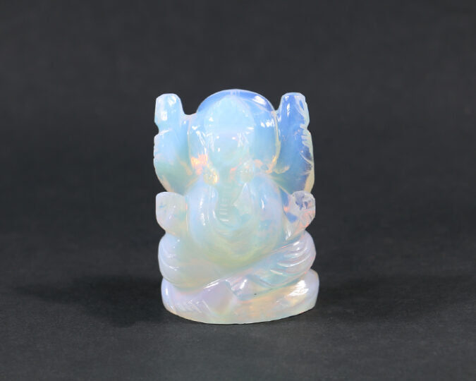 Natural Opal Ganesh Ji Statue