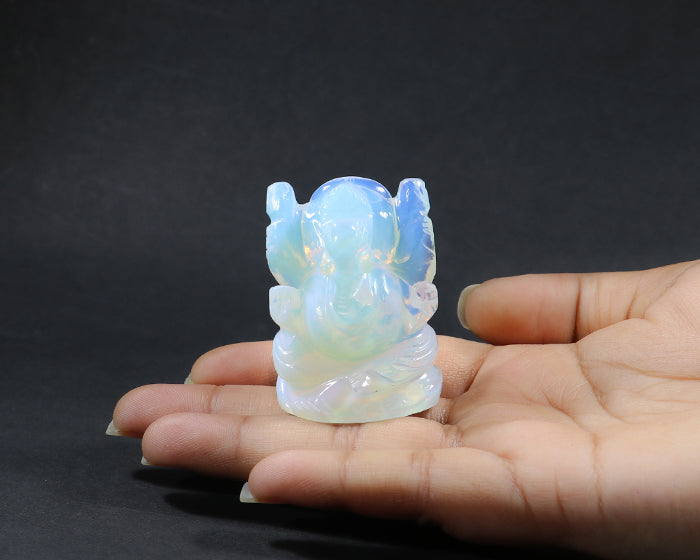 Natural Opal Ganesh Ji Statue