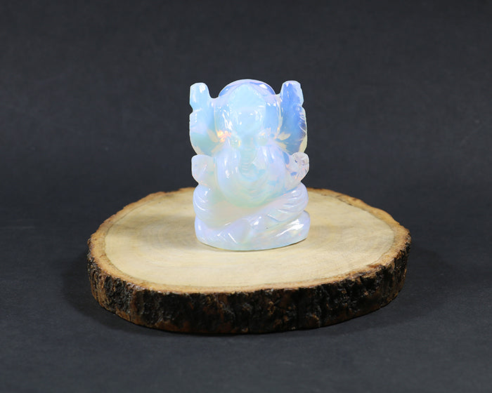 Natural Opal Ganesh Ji Statue