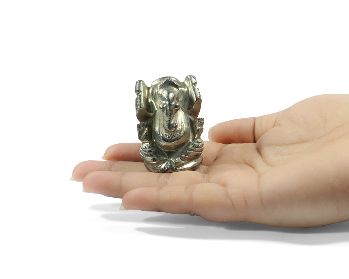 Natural Pyrite Ganesh Ji Statue