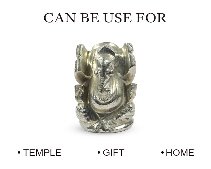 Natural Pyrite Ganesh Ji Statue