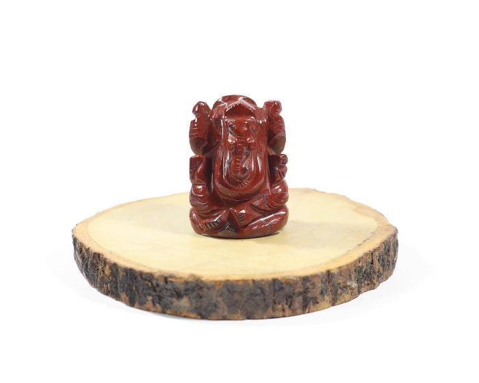 Natural Red Jasper Ganesh Ji Statue