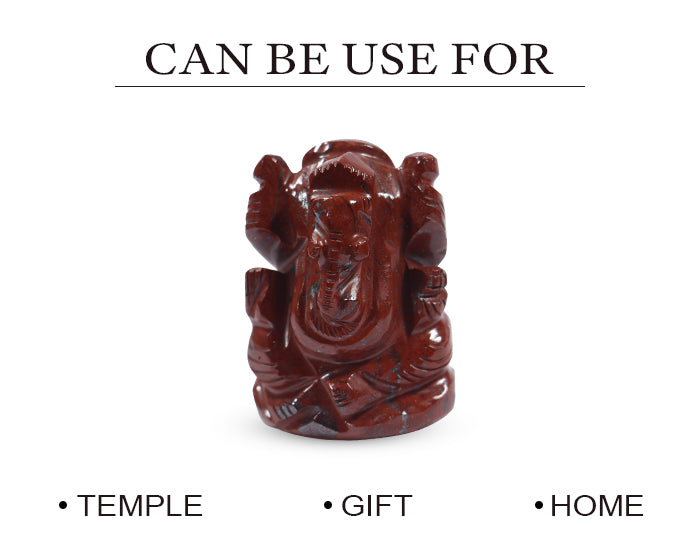 Natural Red Jasper Ganesh Ji Statue