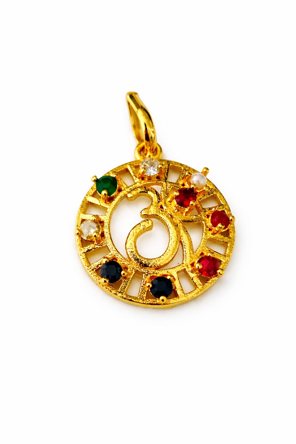 Navratan Om Pendant