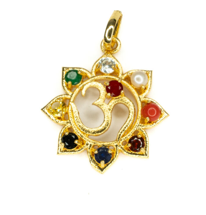 Om Navratan Pendant