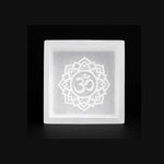 Selenite OM Energy Cube