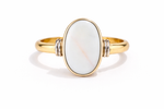 Opal (5+ratti) Ring (Golden Band)