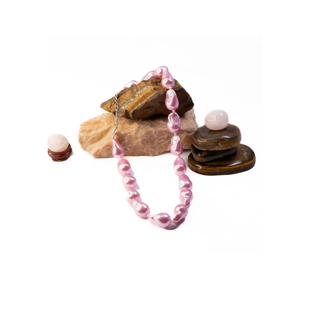 Pink Shell Pearl Mala