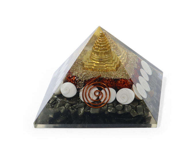 Pyrite Gomti Chakra ShreeYantra Orgone Pyramid