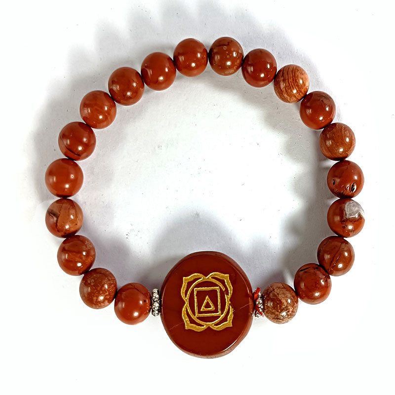 Natural Certified Red Jasper Chakra Bracelet