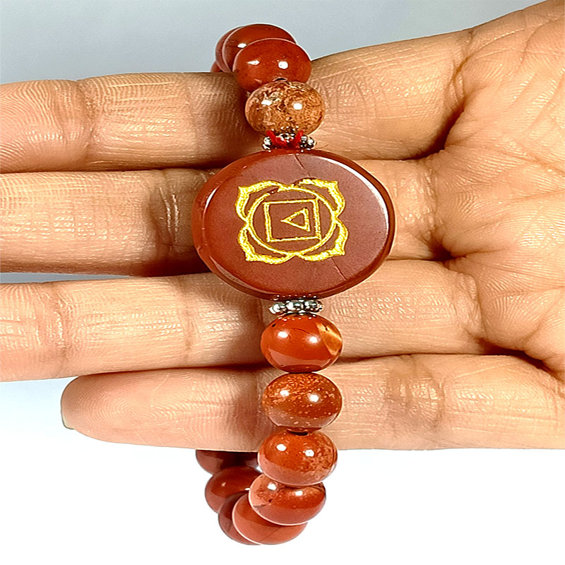 Natural Certified Red Jasper Chakra Bracelet