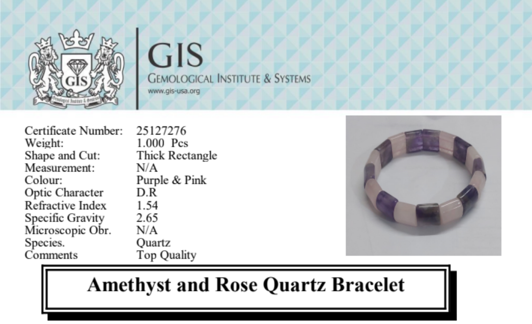 Rose Quartz &amp; Amethyst Bracelet