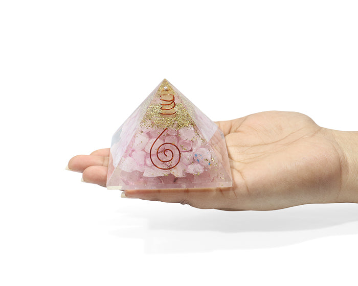 Rose Quartz Orgone Pyramid