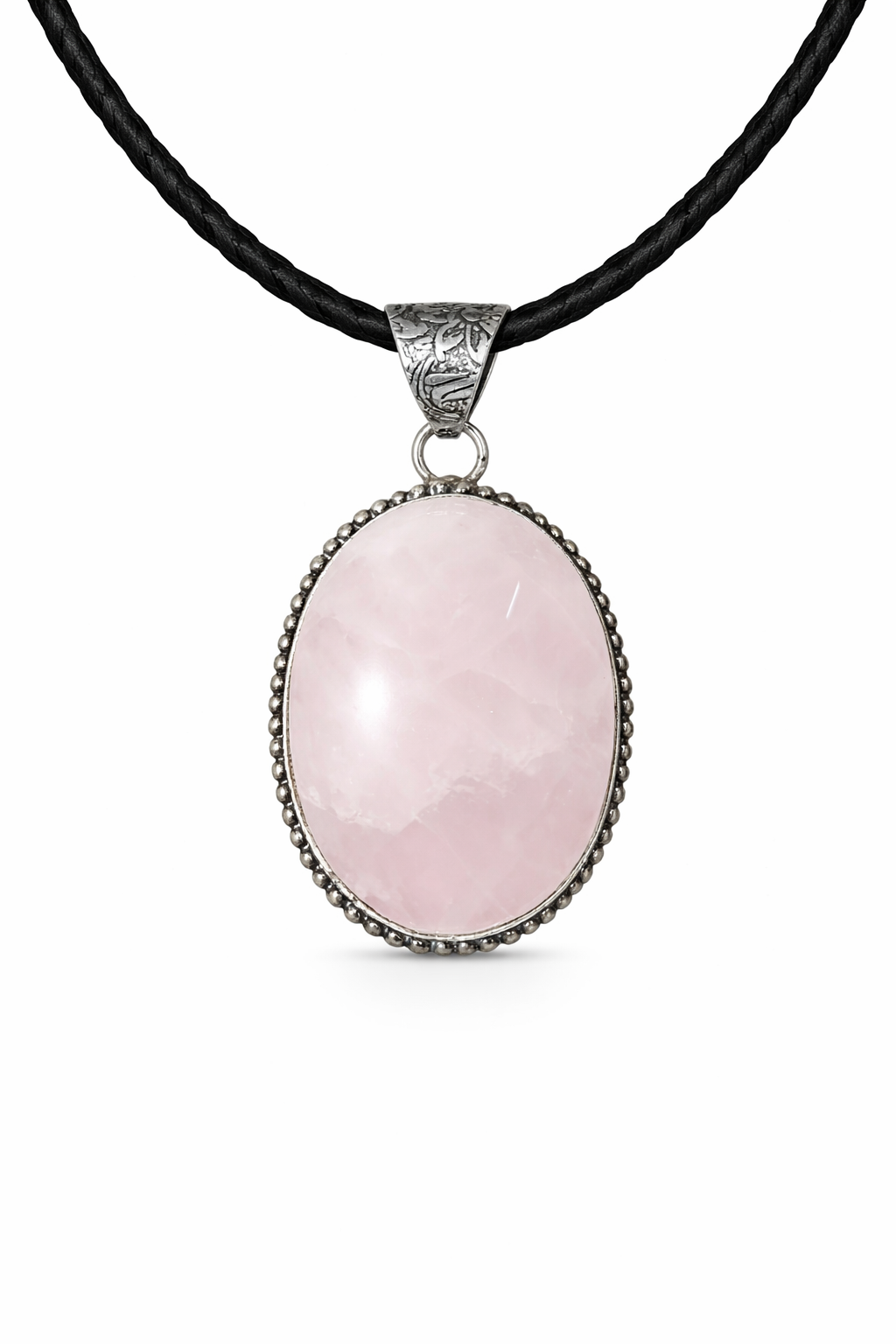 Rose Quartz Oval Designer Pendant