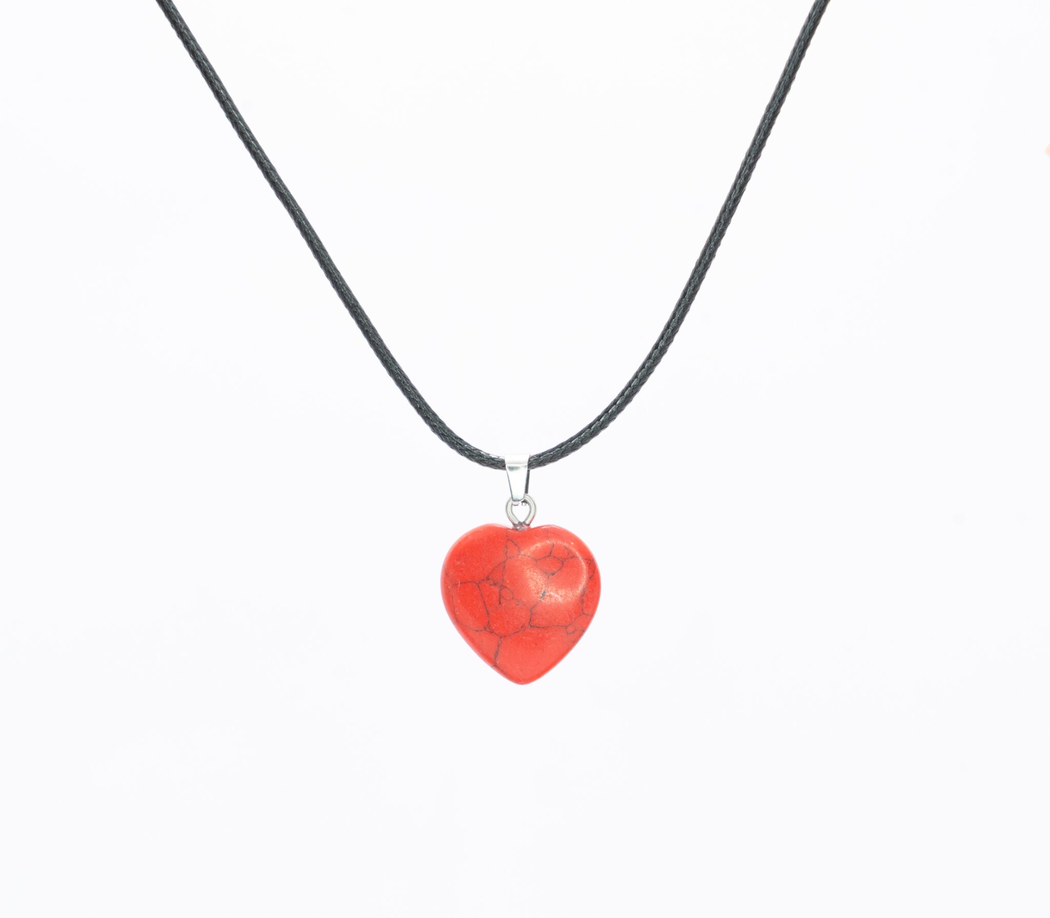 Red Howlite Heart Pendant