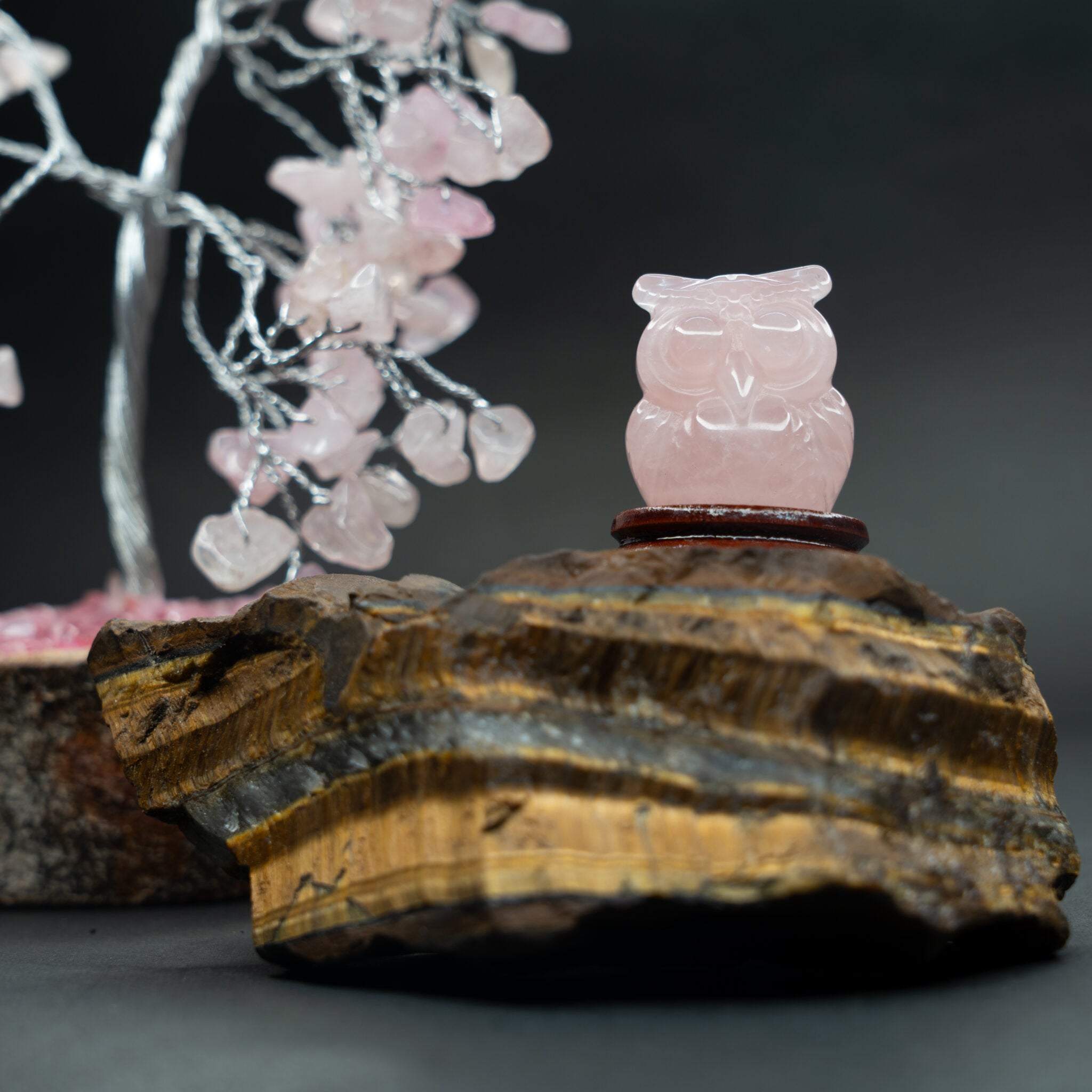 Rose Quartz Owl
