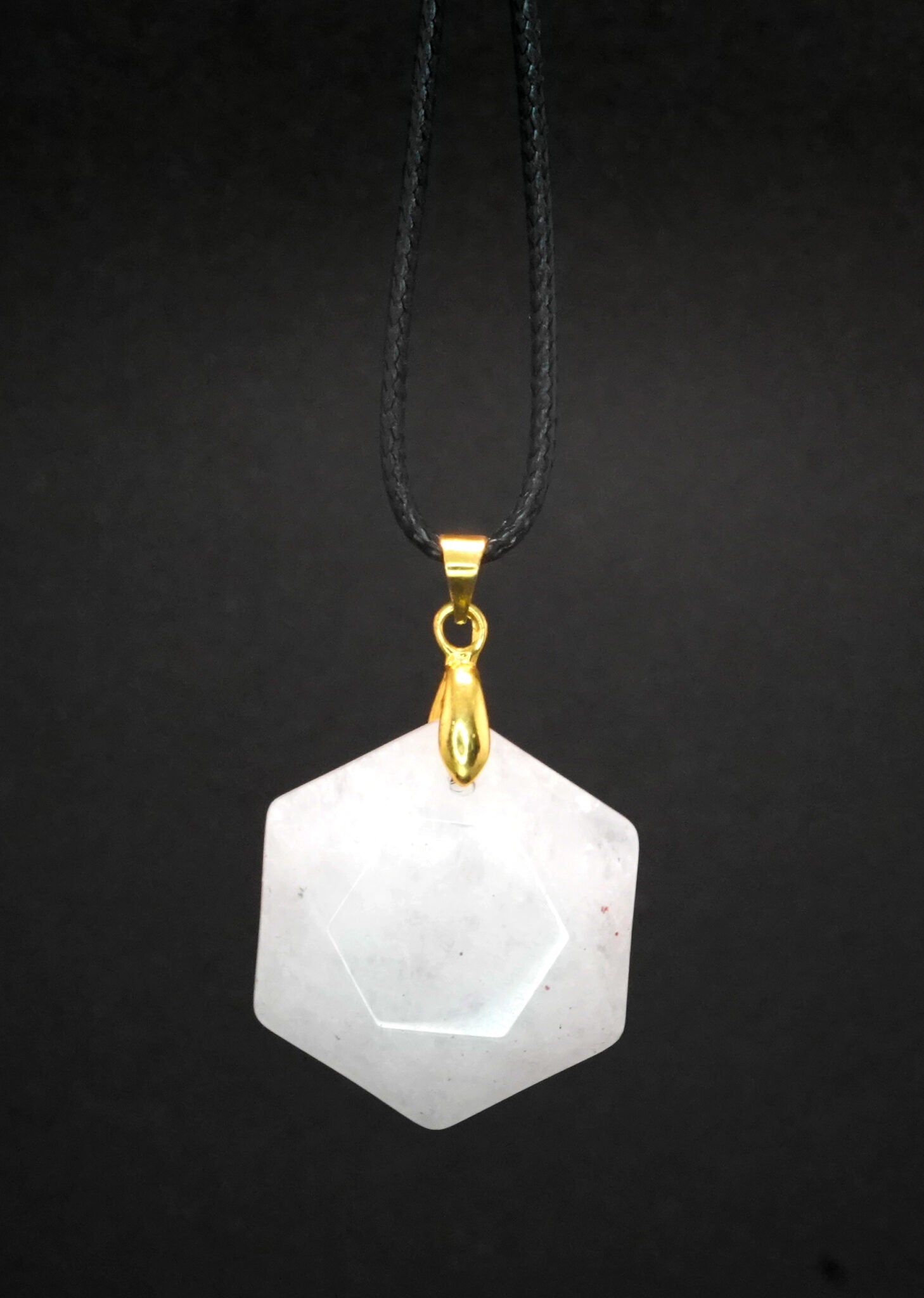 Rose Quartz Hexagon Pendant
