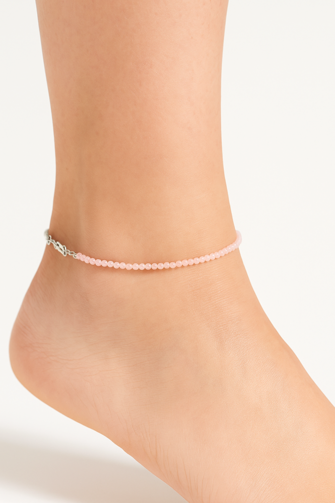 Rose Quartz Anklet