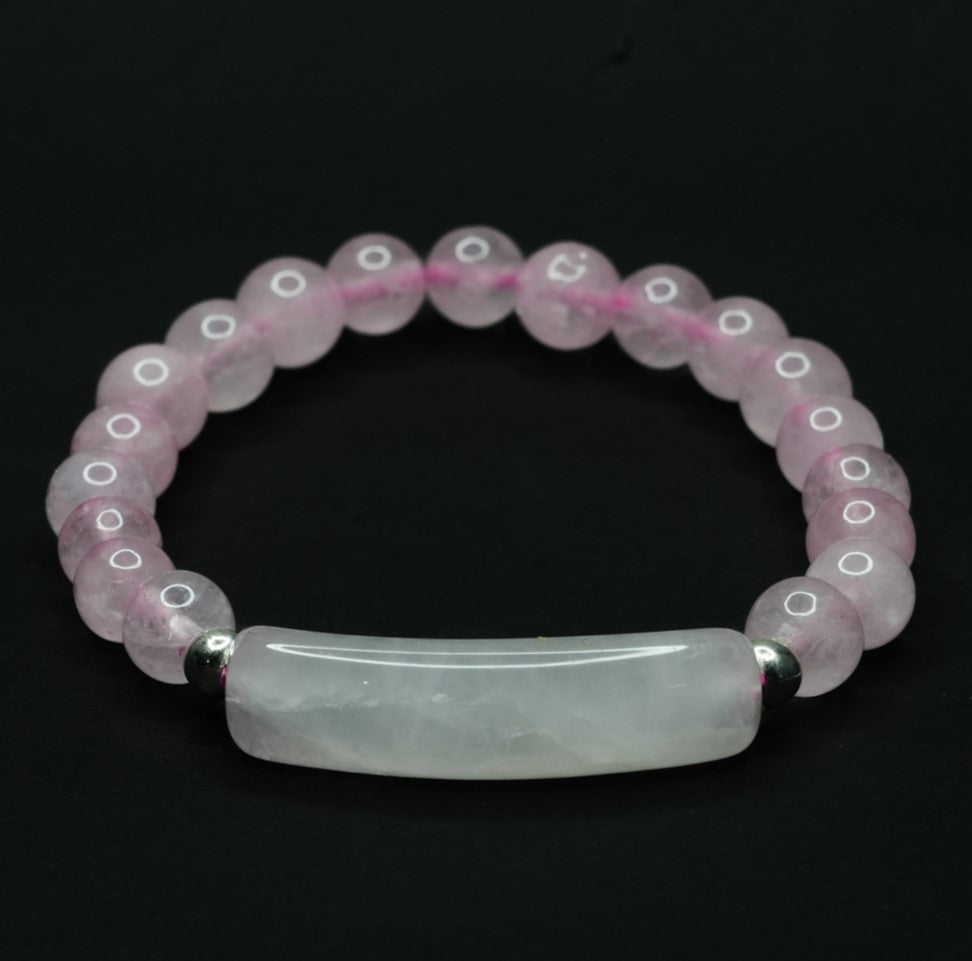 Rose Quartz Energy Curve Bracelet