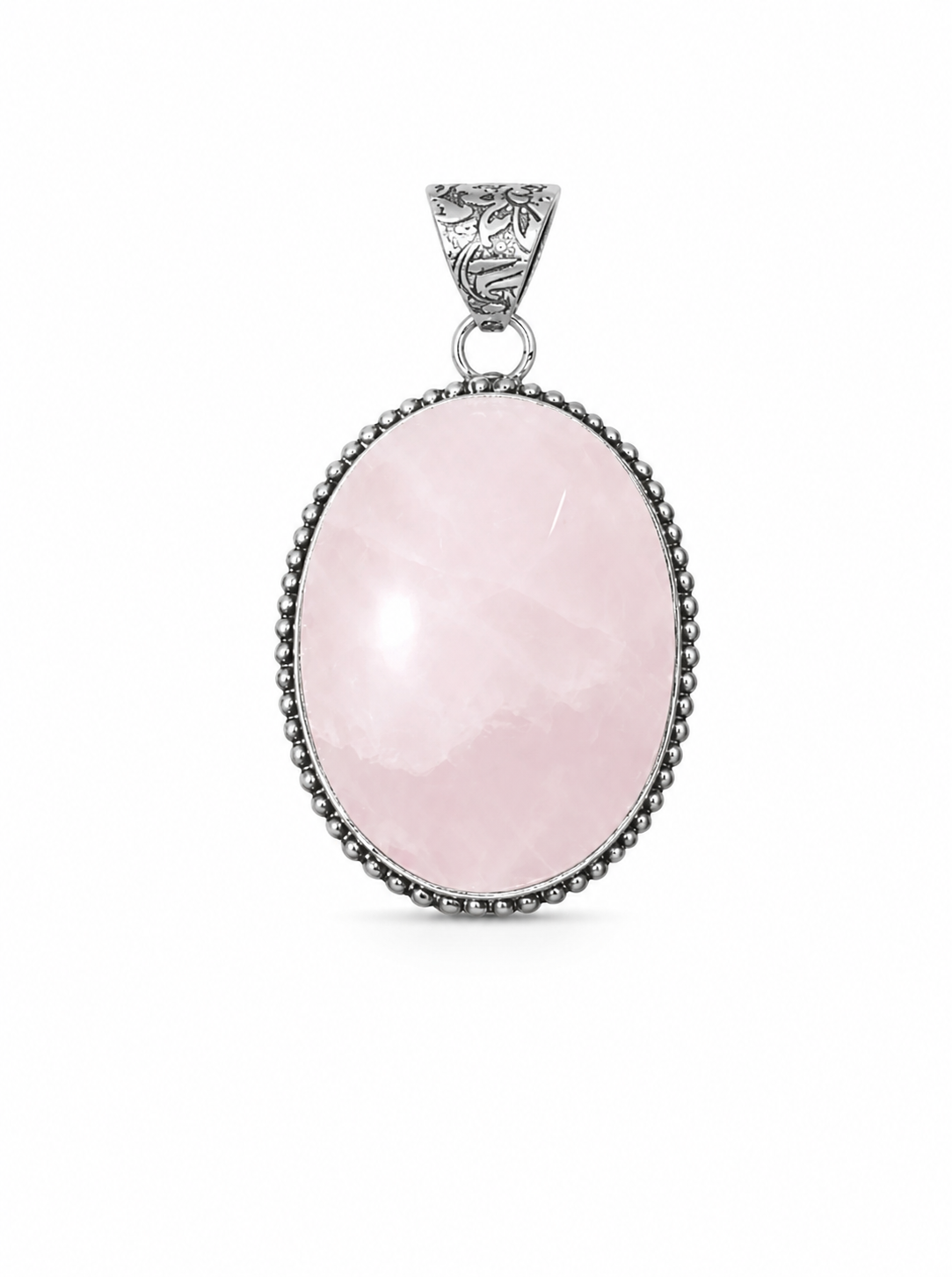 Rose Quartz Oval Designer Pendant