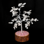 Rose Quartz Silver Wire Tree