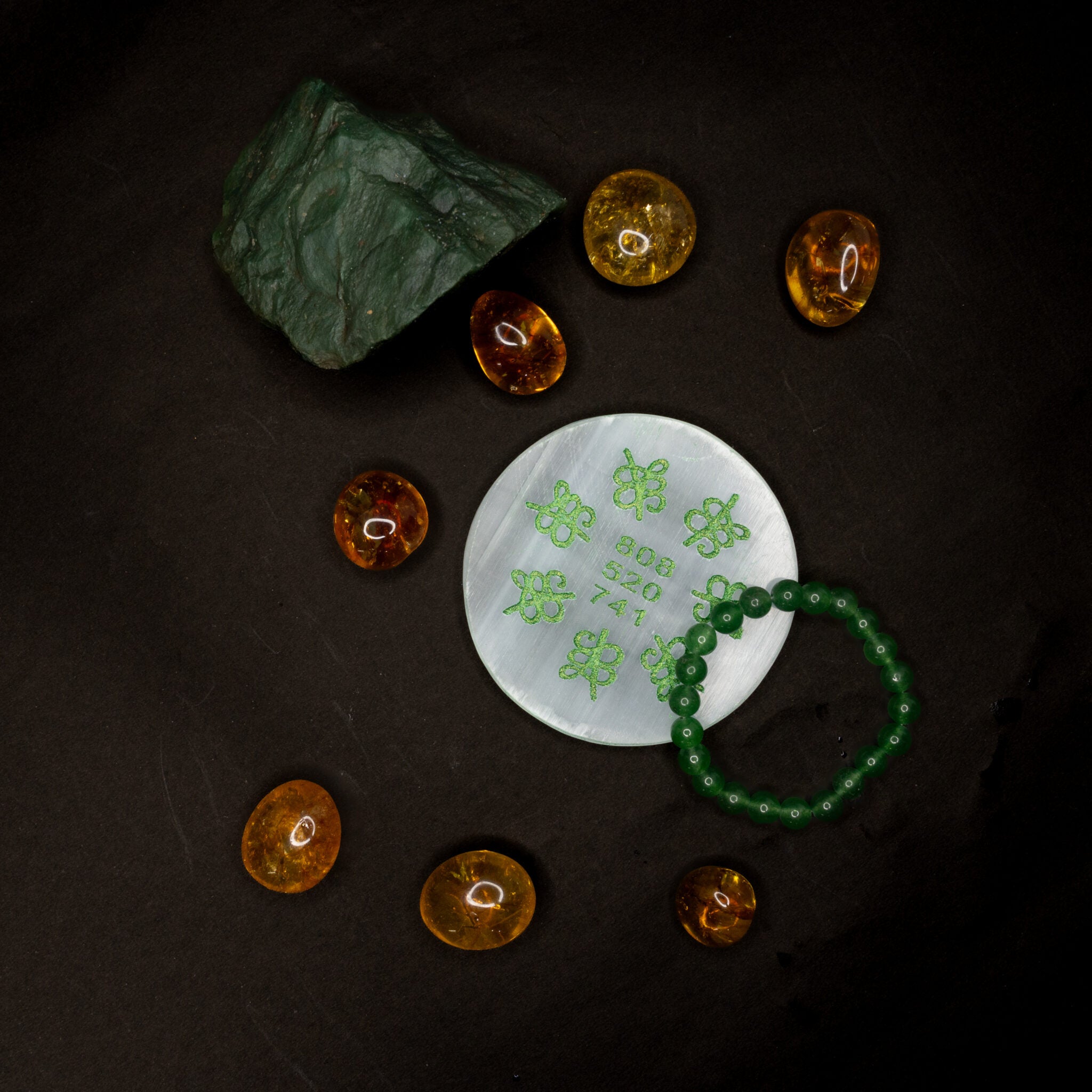 Round Selenite Plate