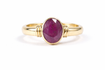 Ruby (7+ratti) Ring (Golden Band)