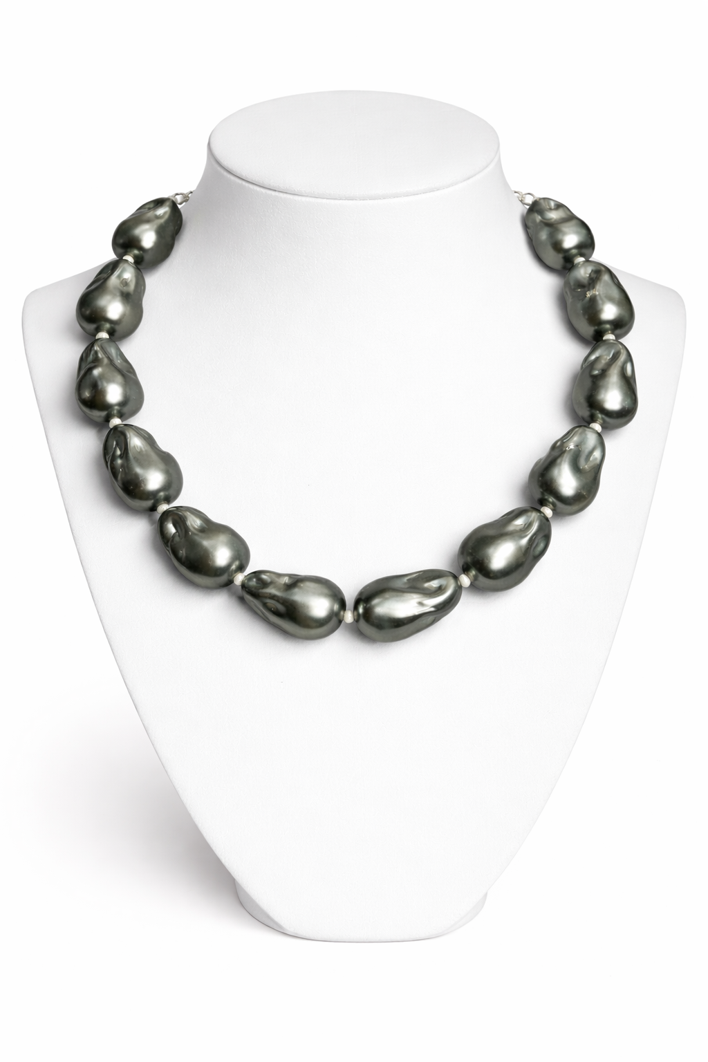 Shell Pearl Mala (Dark Gray Color)