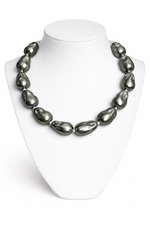 Shell Pearl Mala (Dark Gray Color)