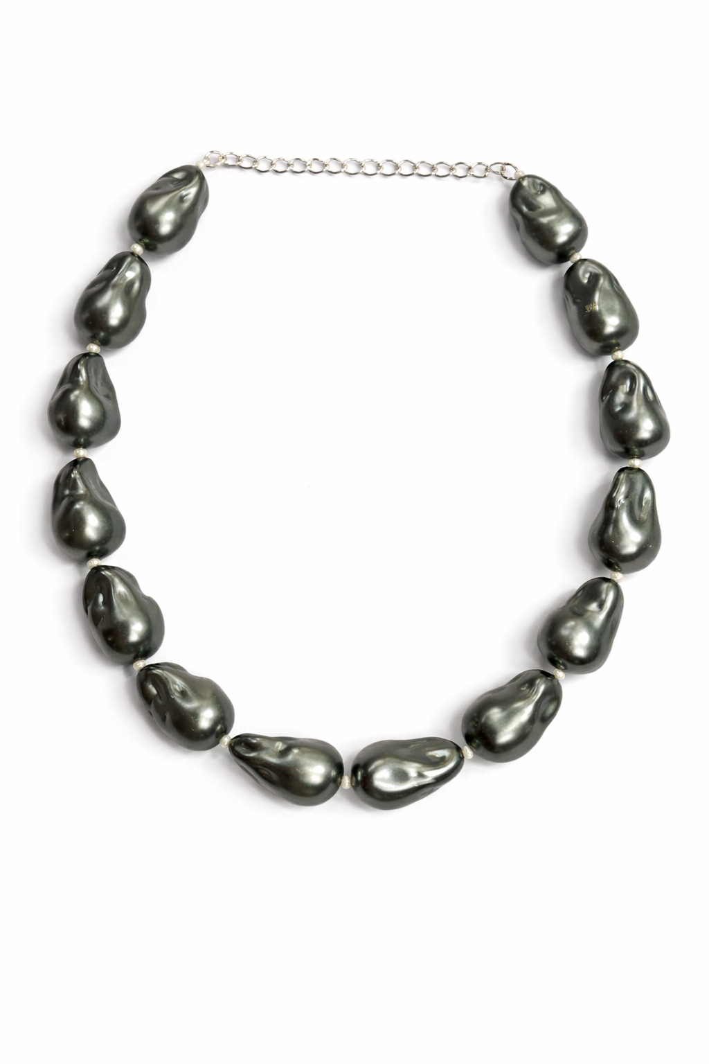 Shell Pearl Mala (Dark Gray Color)