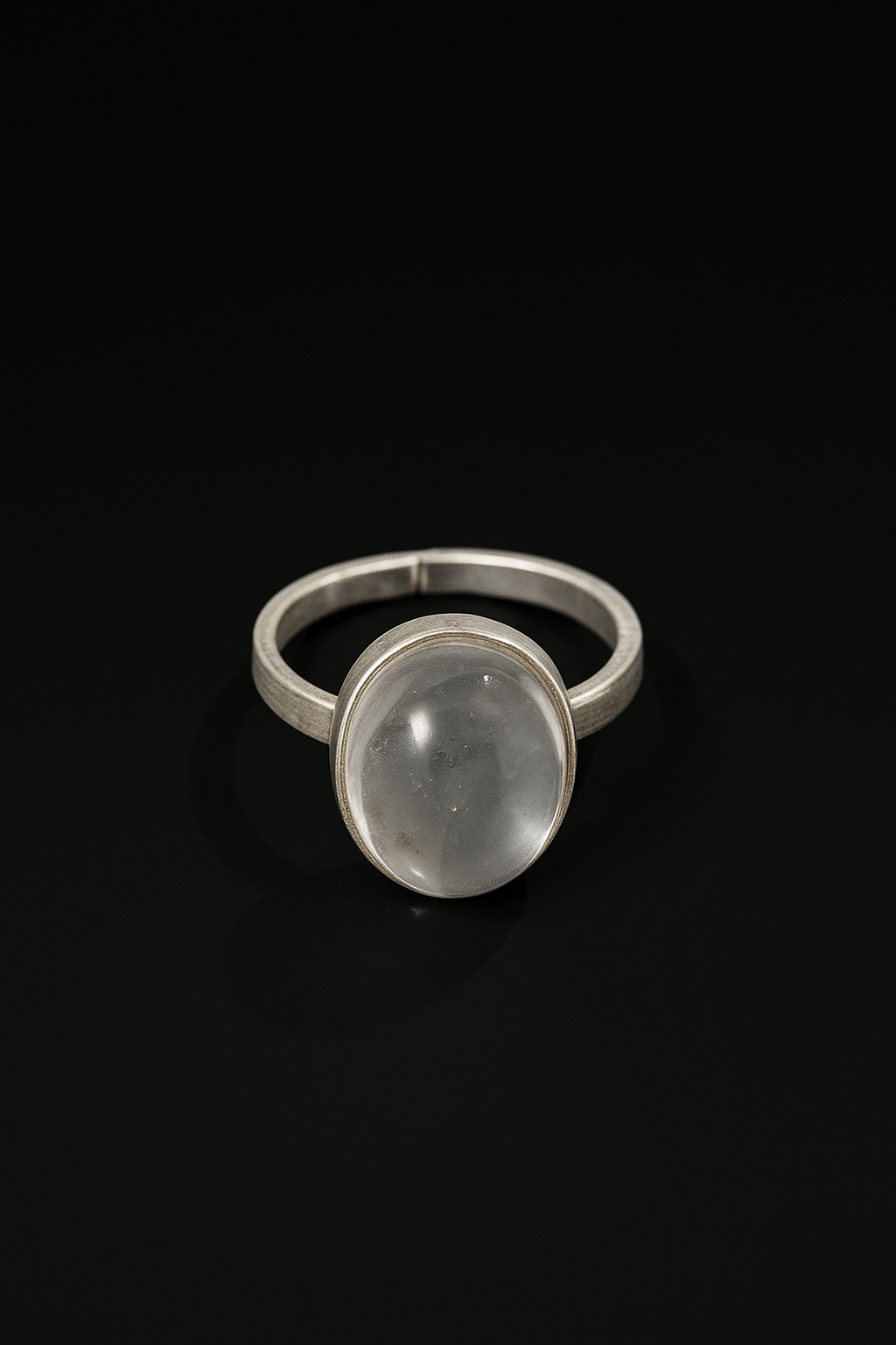 Selenite Oval  Cabochon Ring